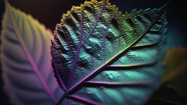 Picture of leaf created with Generative AI technology