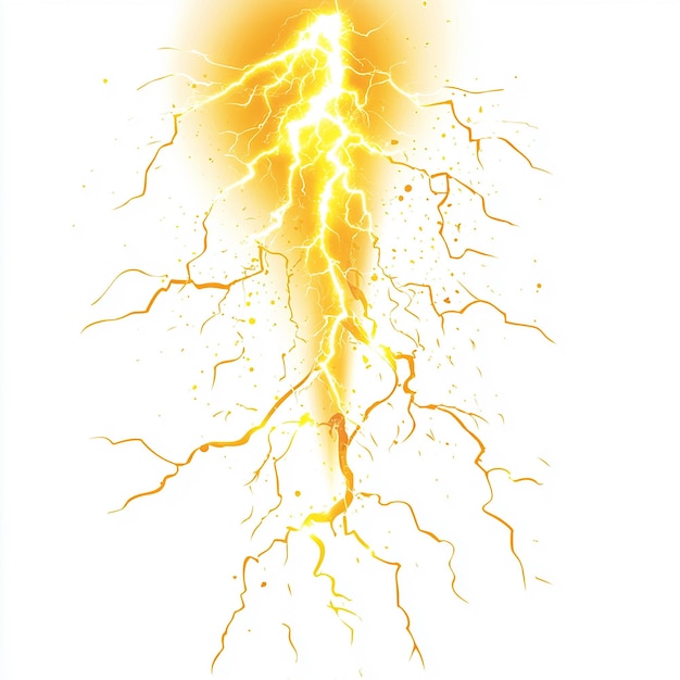 Photo a picture of a lightning bolt against an orange background