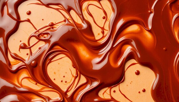 a picture of a liquid with the word  caramel  on it