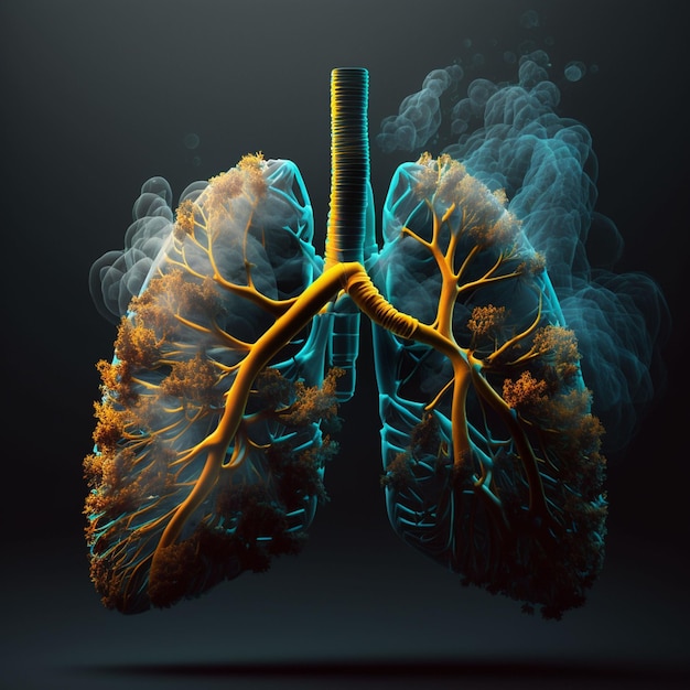 A picture of a lung with the word lung on it