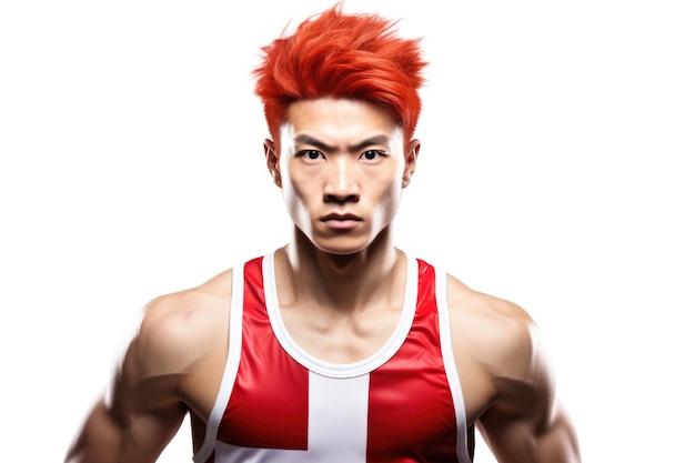 A picture of a man with red hair wearing a tank top This versatile image can be used for various purposes