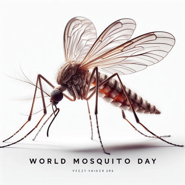 Photo a picture of a mosquito day that says world day