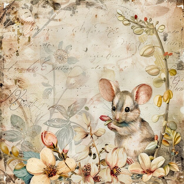 a picture of a mouse with the words quot love quot written on it