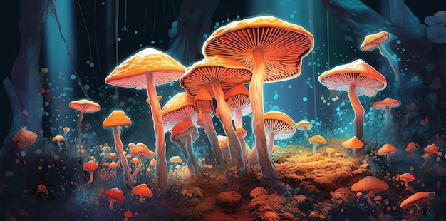 A picture of mushrooms with the words'mushroom'on the bottom