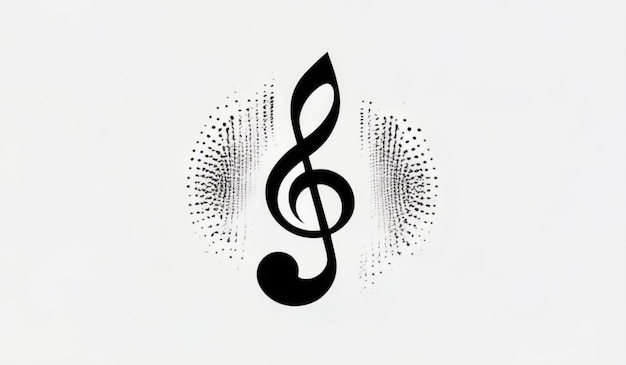 Photo a picture of a music notes with a black background