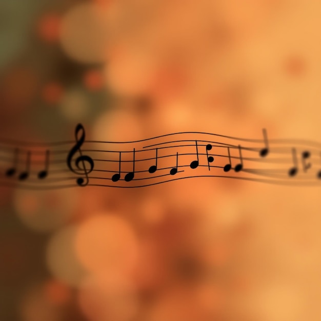 a picture of a music notes with a blurry background