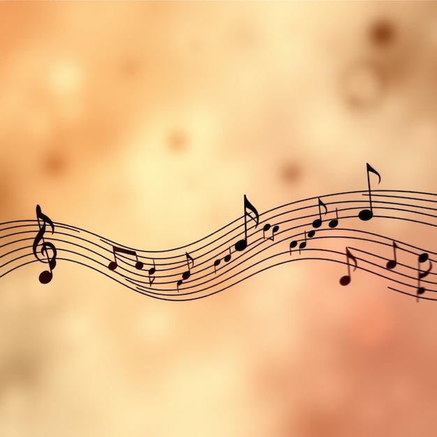 a picture of music notes with a pink background