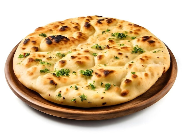 Picture of naan isolated on white background