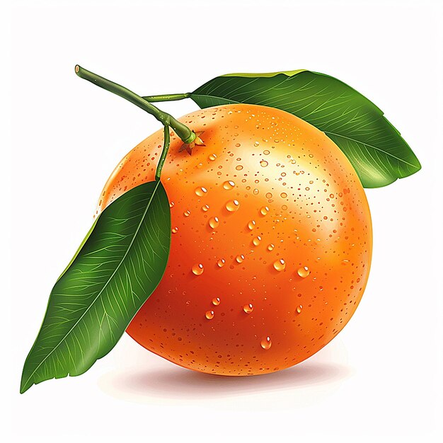 Photo a picture of a orange with water drops on it