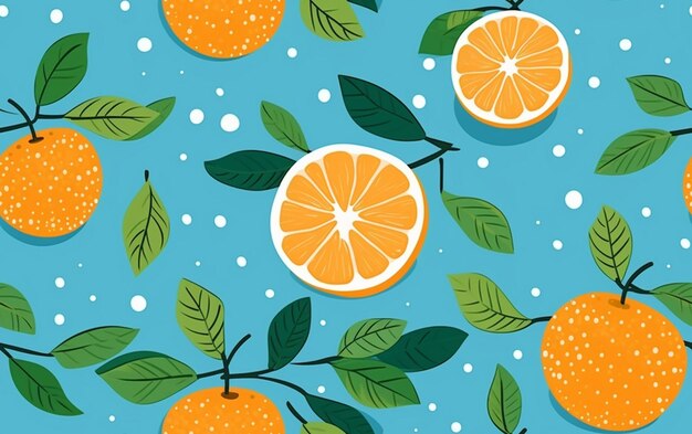 a picture of oranges and oranges on a blue background