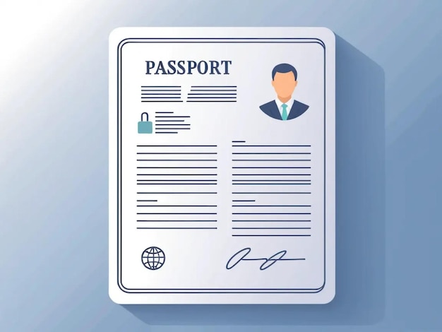 Photo a picture of a passport with a man in a suit on it