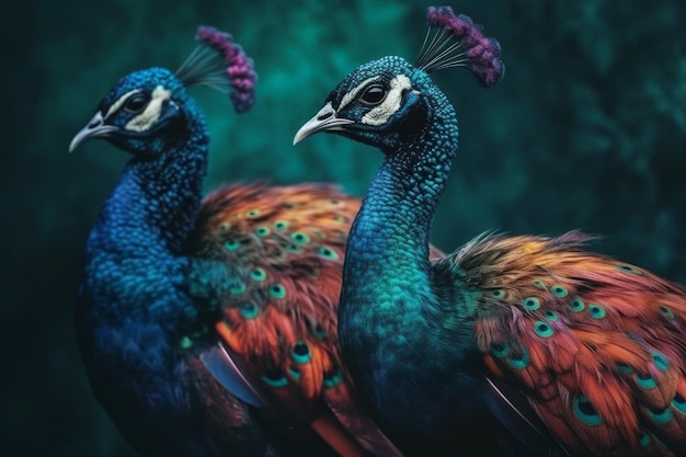 A picture of a peacock with a blue background and the word peacock on it