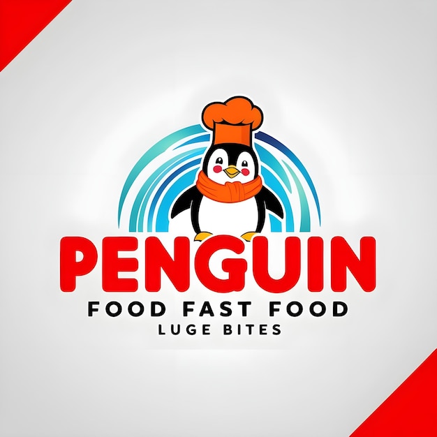 a picture of a penguin food dish that says penguin food