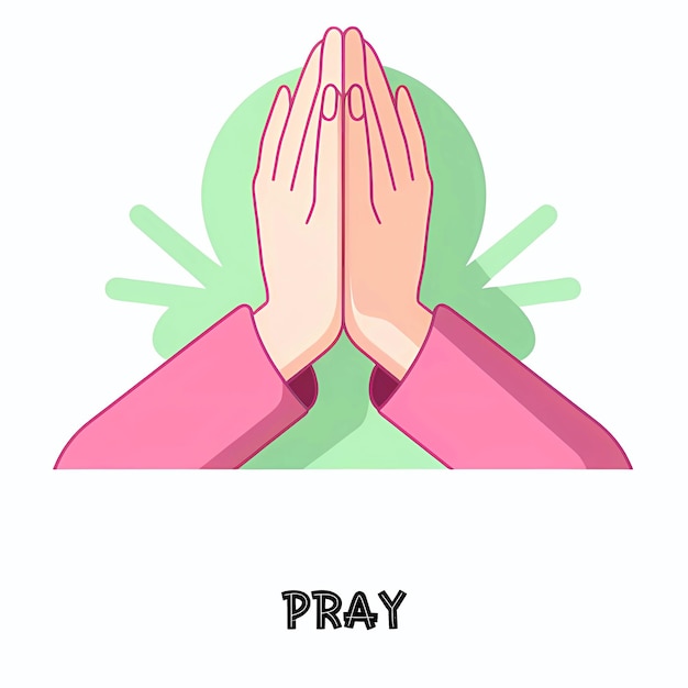 Photo a picture of a person with a pink shirt that says quot pray quot