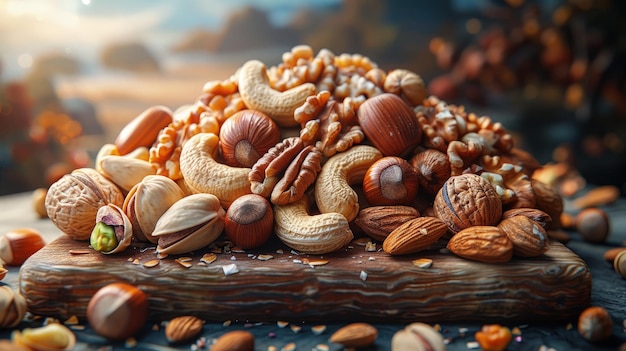 a picture of a pile of nuts and nuts