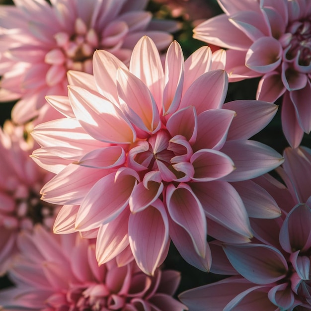 a picture of pink flowers with the word the name on the bottom