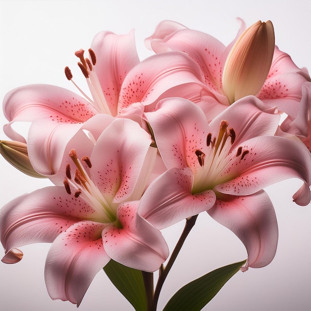 a picture of a pink lily with the pink center