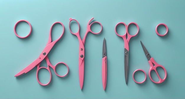 a picture of a pink scissors with the word quot open quot on the bottom