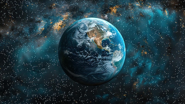 a picture of a planet with the words earth on it