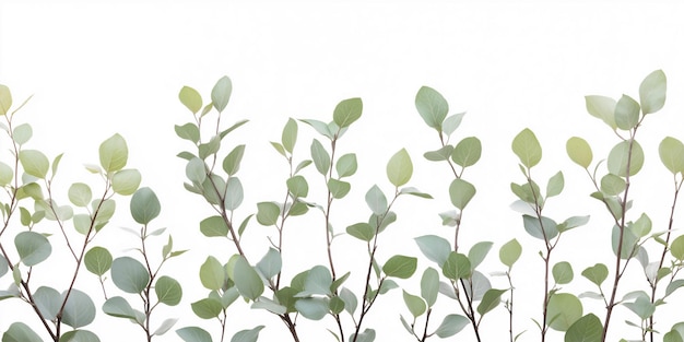 Photo a picture of a plant with green leaves and a white background