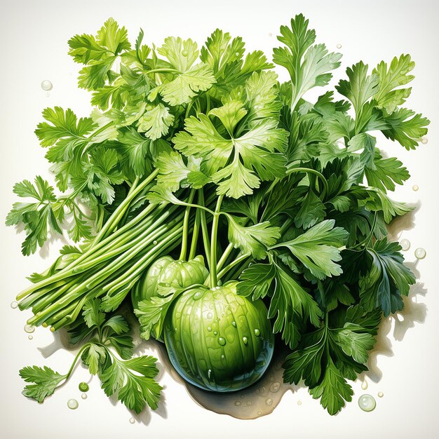 a picture of a plant with green leaves and a white background