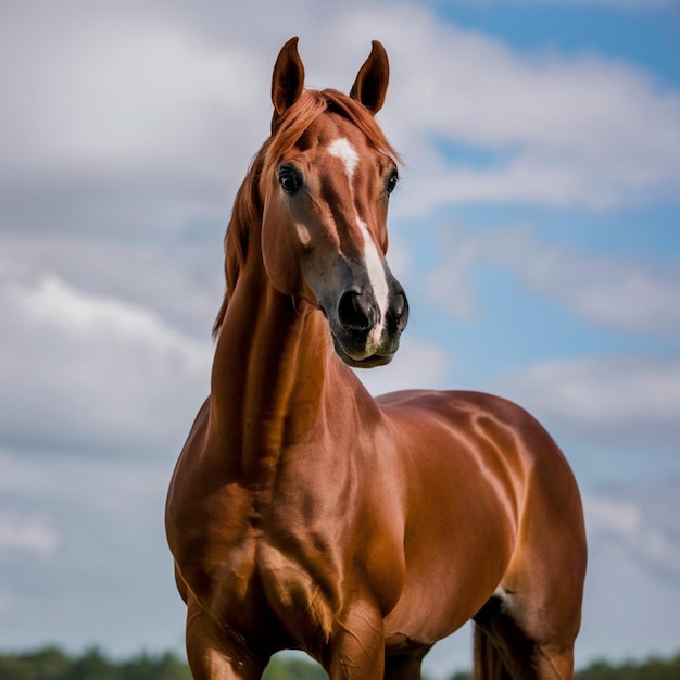 Picture presenting the Beautiful Cute Horse