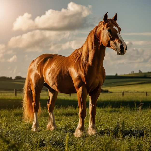 Picture presenting the Beautiful Cute Horse