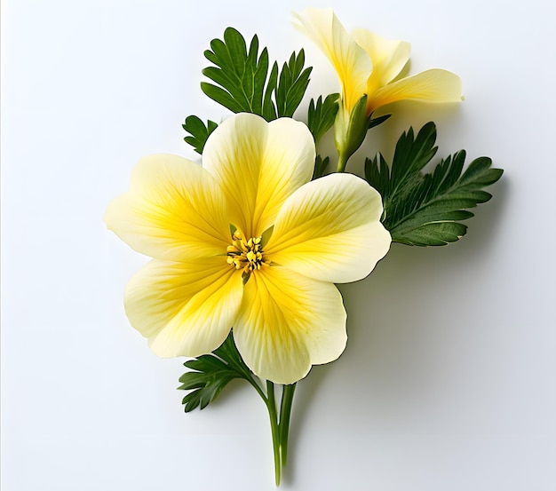 Picture of a primrose flower on white background