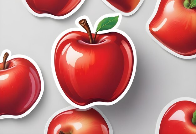 Photo a picture of a red apple with a sticker that says quot apple quot