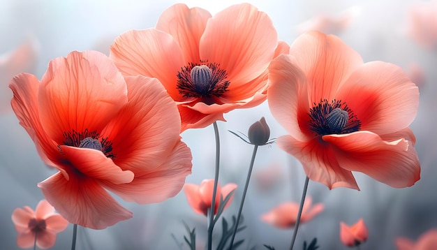 a picture of a red and blue poppy with the words quot poppies quot