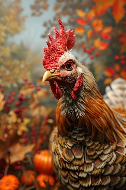 A picture of a rooster