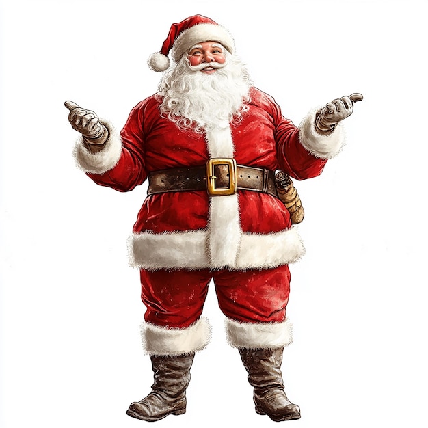 a picture of a santa claus with a sign that says quot santa quot