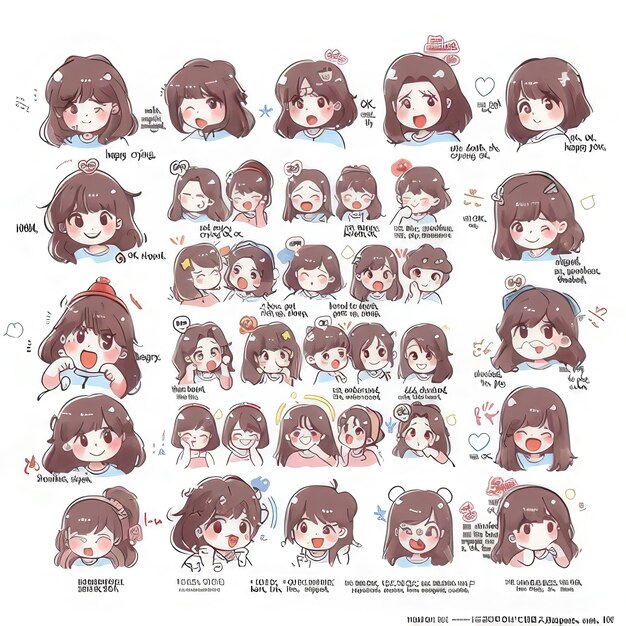 Picture showcasing a bunch of cute girls with different expressions