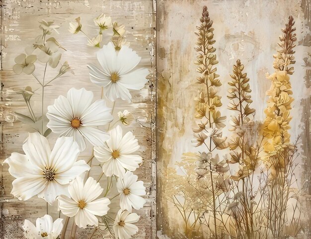 Picture showcasing a bunch of flowers on a wall