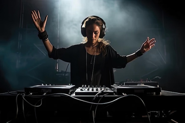 Photo picture showcasing a dj performing at a concert