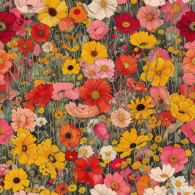 Picture showcasing a field of flowers