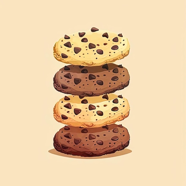 Photo picture showcasing a stack of cookies