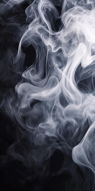 a picture of smoke that is black and white