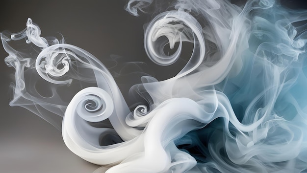 Photo a picture of smoke that is from the series of circles