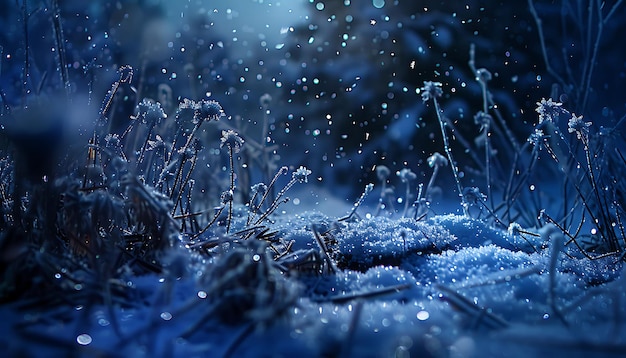 a picture of a snow covered ground with a sprinkle of snow