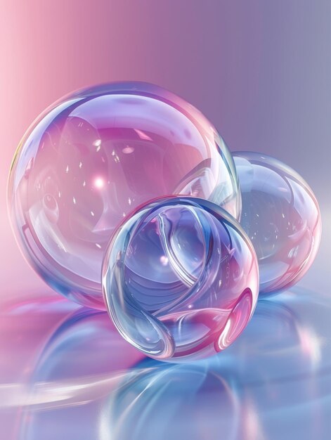 a picture of some bubbles with the pink background