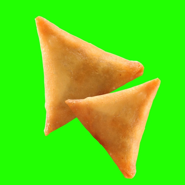 a picture of a triangle shaped dish with a green background