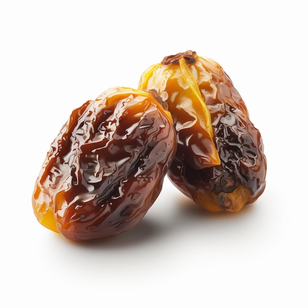 A picture of two fruits that are called " date ".