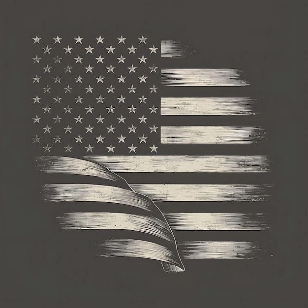 Photo a picture of a united states of america flag national flag design and blur background