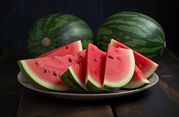 Picture of watermelon slices generative AI