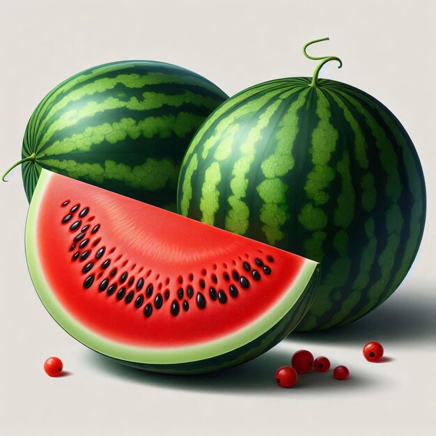 Photo a picture of a watermelon with a watermelon on it