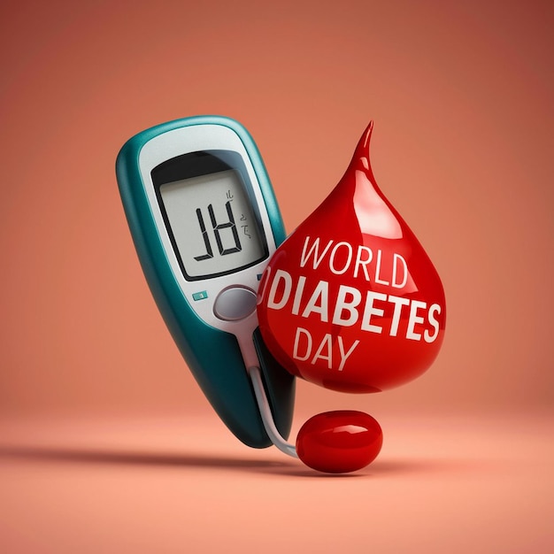 a picture of a world diabetes day with a calculator