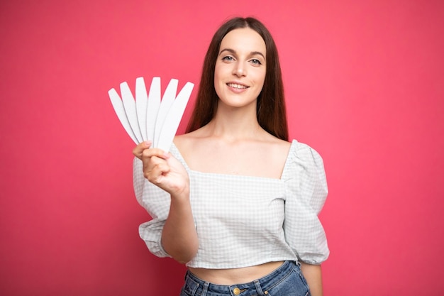 picture of young girl holding nail files