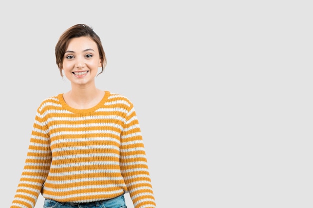 Picture of a young woman standing and posing