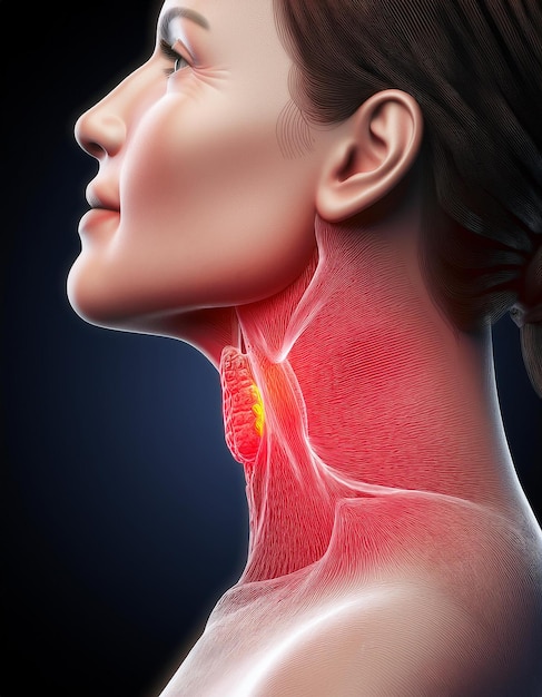 Pictures of swollen thyroid gland in neck